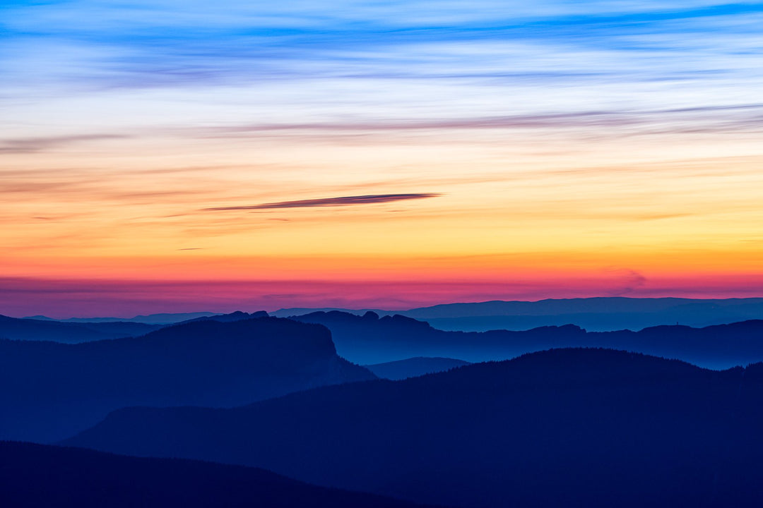 Palette, coucher de soleil sur le Vercors